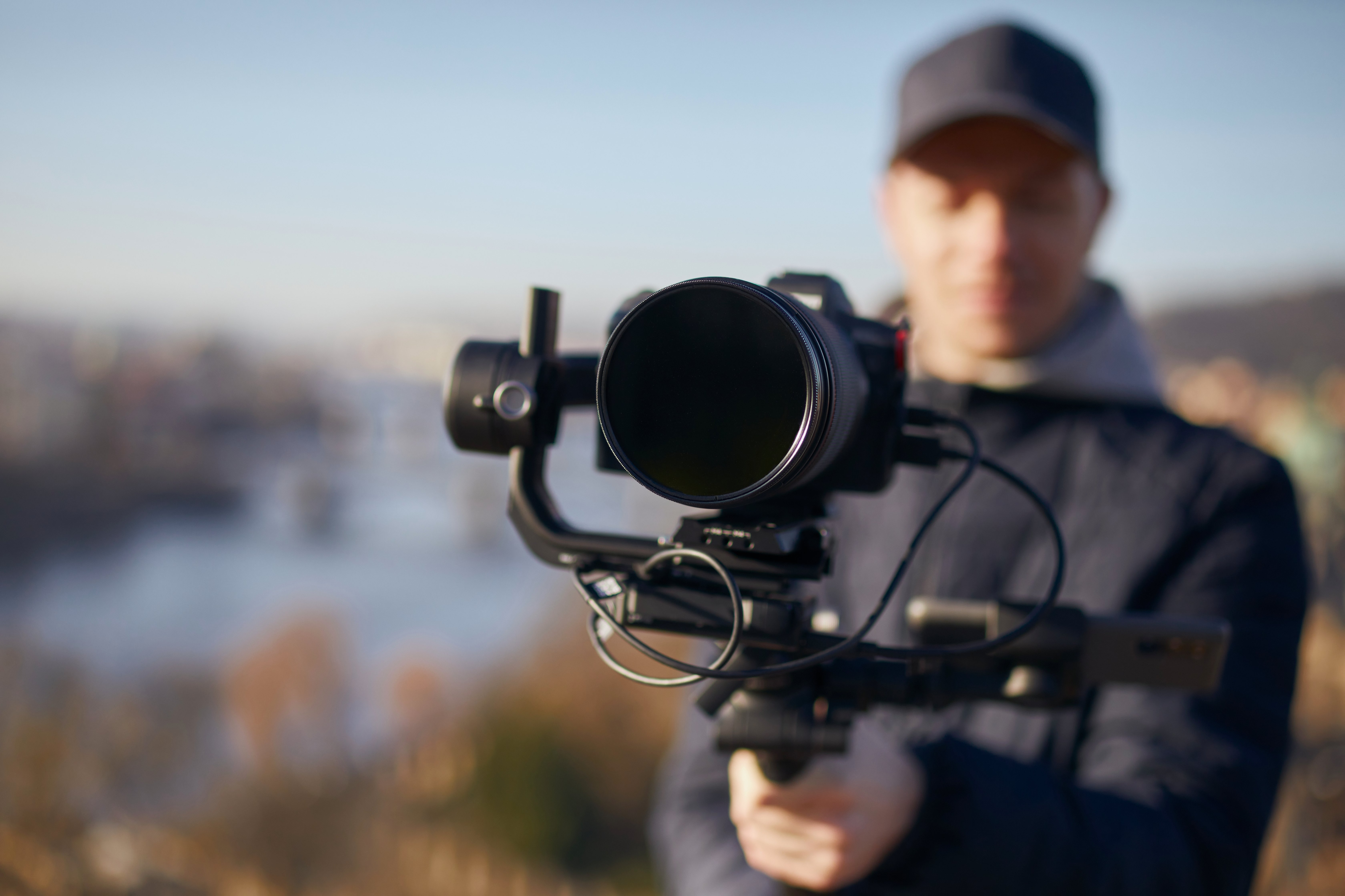 Man holding a video camera